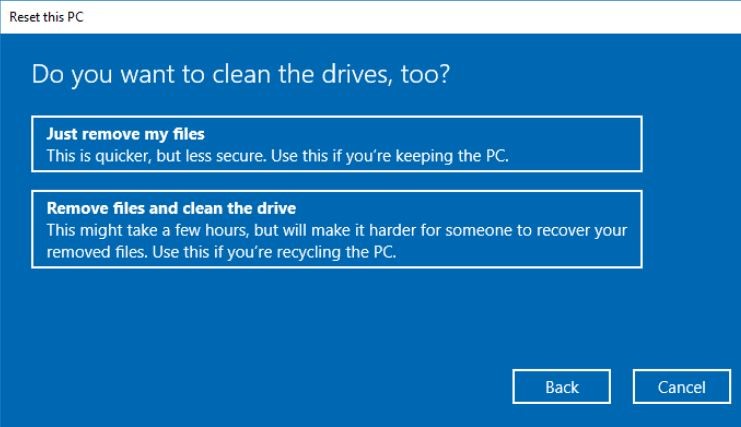 clean drives windows 10